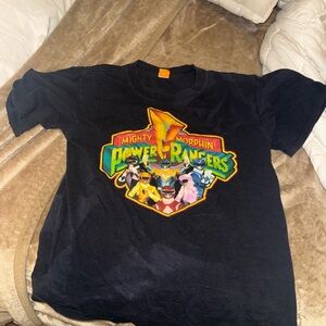 Black Mighty Morphin Power Rangers Graphic Tee